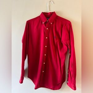 RALPH LAUREN MENS CLASSIC FIT RED BUTTON DOWN SIZE SMALL
